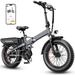 Yoloway Mars 2.0 Electric Bike 750W Folding Ebike with 600Wh Removable Battery 20 x 4.0 Fat Tire Electric Bicycle for Adults APP Control Shimano 7-Speed Bicycles