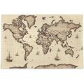 Classic World Map Puzzle 500 Pieces - Wooden Jigsaw Puzzles for Family Games - Suitable for Teenagers and Adults Die-Cut Puzzle Pieces Are Easy To Handle