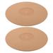 2pcs Vinyl Record Mats Turntable Record Player Cork Mats Anti-static Turntable Protective Pads