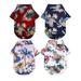 CICRKHB Dog Clothes Beach Pineapple Shirt Hawaii Pet Spring and Summer Clothes 4-Piece Suit Pet Supplies Multicolor