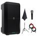 Mackie Thump Go 8 Portable Bluetooth Battery-Powered Loudspeaker Bundle with On-Stage SSA100 Speaker Stand Skirt Auray Adjustable Speaker Stand Vocal Mic and 2x XLR-XLR Cable