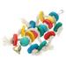 Bird Toys Accessories for Bird Cages Bird Toy Bird Hanging Toy Bird Chewing Foraging Toys Colorful Paper Chewing Bird Cage Pendant Parrot Toys Natural Wooden