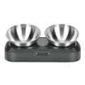 Elevated Cat Bowls With 2 Stainless Steel Bowls 15Â° Raised Cat Food And Water Bowls Stress Puppy Dog Bowls No Spill Water Bowl Elevated Dog Bowl Cat Slow Feeder Bowl Ceramic Small Cat Slow Feeder Bowl