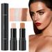 Melotizhi Highlighter Makeup Palette Stick Body Highlighter Shimmer Glitter Cream Contour Sticks Two Sets Double end Contouring Stick Face Shaping & Contouring Rich Makeup Kit Face Highlighter