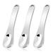 NOGIS 3 Pack Mini Makeup Spoons for Face Mask Applicator Tool Metal Cosmetic Spatula Scoops for Facial Cream Lotions Moisturizers- Silver