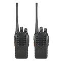 2 Pcs Walkie Talkies 16 Channels Two-Way Radio with Flashlight Earphones Black