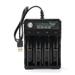 Chicmine Universal Smart Rechargeable Li-ion Battery Charger for 18650 18500 16340 14500