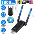 1800Mbps Wireless WiFi 6 Dongle USB Adapter PC Laptop Dual Band WiFi Highspeed