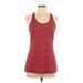 Nike Active Tank Top: Red Print Activewear - Women's Size Large