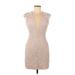 Aidan by Aidan Mattox Casual Dress: Tan Dresses - Women's Size 6