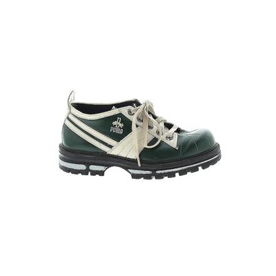 Puma Sneakers: Green Print Shoes - Women's Size 4 1/2 - Almond Toe