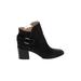 Sergio Rossi Ankle Boots: Black Solid Shoes - Women's Size 41 - Almond Toe
