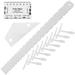 12 Pcs Bass Guitar Electric Guitar Guitar Accesories Radius Gauge Fret Rocker Guitar Tool Kit Measuring Ruler Leveling Arc Measuring String Height Ruler Guitar Saw Ruler Guitar String Leveling Metal