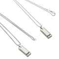 2 Pcs Sterling Silver Necklace Harmonica Key Sterling Silver Music Charm Harmonica Toys Harmonica Necklace Musical Instrument Advanced Zinc Alloy Lovers