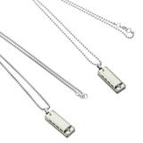 2 Pcs Sterling Silver Necklace Harmonica Key Sterling Silver Music Charm Harmonica Toys Harmonica Necklace Musical Instrument Advanced Zinc Alloy Lovers