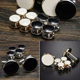 Mairbeon Men\ s Fashion Tuxedo Cufflinks Formal Costume Shirt Studs Cuff Links 6 Pcs/Set