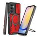 Innens for Samsung Galaxy A15/A25/A55 5G 6.5inch Car Magnetic Stand Case Rugged Cover with 2Pcs Screen Protector Red