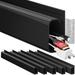 Cable Management 96 J Channel-6 Pack Cord Cover- Cable Raceway - Cable Management Under Desk Adhesive Stripe Built-in 6X16in- Easy to Install Desk Cord Organizer- Cable management tray Black