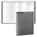 MYXIO 2024 Trinote - Weekly/Monthly Planner - 13 Months Dec. to Dec. - 7 x 9 3/8 - Grained Faux Leather Club Gray - Productivity Appointment Planner