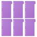 6 Sheets Photobook Album Book Cases Tabs for Binders Notebook Dividers Tab Dividers Insertable Multicolor Tabs Binder Dividers with Tabs Pocket Separator Folder Adhesive Purple Pvc