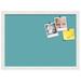 MYXIO 22x16 inch Cork Bulletin Board. This Decorative Framed Pin Board Comes with Aqua Pastel Design and White Frame. Ideal for Home Office Decor or School (MYXIO-1806)