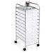 MYXIO Storage Cart W/10 Drawers Rolling Wheels Semi-Transparent Multipurpose Mobile Cart for School Office Home Beauty Salon Files Arrangement Storage Organizer Cart (Clear)