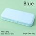 Deagia Pencil Case Clearance Pencil Box Storage Manager Utility Box Multi-purpose Ruler School Office Supplies Children And Adults Plastic Pencil Boxes Have Blue White And Gray Pencil Case