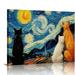 COMIO Van Gogh Wall work Van Gogh Canvas Wall Decor Van Gogh Prints Cats Poster Famous Paintings Wall Cat Picture Print Canvas Paintings Wall Decor Van Gogh Poster