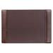 MYXIO Pad with Side Rails Luxury Leather Blotter for Writing-Executive Desk Surface Protecto 25.5 x 17.25 Chocolate Brown