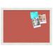 MYXIO 20x14 inch Cork Bulletin Board. This Decorative Framed Pin Board Comes with Crimson Pastel Design and White Frame. Ideal for Home Office Decor or School (MYXIO-1807)