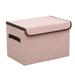 Fabric Storage Boxes Storage Baskets for Shelves with Lids Large Collapsible Stackable Storage Bins with Lids Foldable Fabric Linen Storage Boxes Cube Closet Organizer Baskets for Home 14x10in