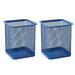 Pen Pencil Holder Cup for Desk Makeup Brushes Cup Wire Mesh Pen Cup for Desk Office Pen Organizer 10.7cm 2pcsRoyal Blue