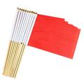 20 Pack Flag Small Mini Plain DIY Flags on Stick Party Decorations for Parades Grand Opening Kids Birthday Party Events Celebration 14 x 21cmred