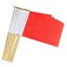 20 Pack Flag Small Mini Plain DIY Flags on Stick Party Decorations for Parades Grand Opening Kids Birthday Party Events Celebration 14 x 21cmred