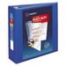 Avery Heavy-Duty View Binder with DuraHinge and Locking One Touch EZD Rings 3 Rings 3 Capacity 11 x 8.5 Pacific Blue (79811)