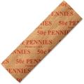 2PK ICONEX Tubular Coin Wrappers Pennies $.50 Pop-Open Wrappers 1000/Pack (94190051)