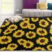 GZHJMY Sunflower Non Slip Area Rug for Living Dinning Room Bedroom Kitchen 1.7 x 2.6 (20 x 31 Inches / 50 x 80 cm) Floral Flower Nursery Rug Floor Carpet Yoga Mat