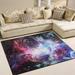GZHJMY Universe Galaxy Space Non Slip Area Rug for Living Dinning Room Bedroom Kitchen 4 x 5 (48 x 63 inches) Nebula Stars Nursery Rug Floor Carpet Yoga Mat