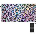 Leopard Print Rainbow Cheetah Polka Dot Beach Towel 31 x 71 Quick Dry Bath Towel Super Absorbent Lightweight Travel Towel for Beach Yoga Swim Sport Camping Holiday