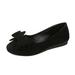 NIEWTR Women s Slip on Flats Classy Round Toe Solid Classic Mary Jane Ballet Dance Shoes Soft Comfortable PU Flat Shoes(Black 6.5)