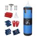 Tnarru Boxing Bag Unfilled Bag Workout Fitness with Gloves PU Punching Bag Boxing Sandbag for Kids Home Gym Kickboxing Body Building Blue 120cm