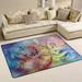 GZHJMY Watercolor Abstract Art Non Slip Area Rug for Living Dinning Room Bedroom Kitchen 2 x 3 (24 x 36 Inches) Underwater World Sea Turtle Nursery Rug Floor Carpet Yoga Mat