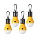 Tent Lamp Portable LED Tent Light 4 Packs Clip Hook Hurricane Emergency Lights LED Camping Light Bulb Camping Tent Lantern Bulb Camping Equipment for Camping Hiking Backp