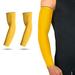 HiRui Arm Compression Sleeves for Men Women Youth Medical Grade 20-30mmHG Support Muscles Blood Circulation UPF50 UV Protection Great for Running Cycling Basketball Tattoo Cover (Yellow 2X-Large)