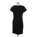 H&M Casual Dress - Sheath: Black Solid Dresses - Women's Size Large