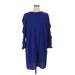 London Times Casual Dress: Blue Dresses - Women's Size 16
