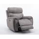 Dino Electric Reclining Cinema Console Armchair Silver Fabric