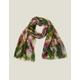 Accessorize Women's Green and Pink Lightweight Brush Meadow Scarf, Size: 180x100cm