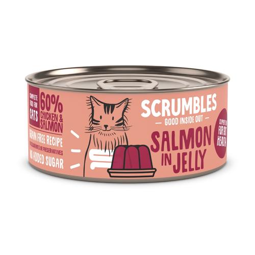 18x80g Jelly Salmon Scrumbles Wet Cat Food