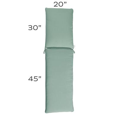Replacement Chaise Cushion - 20x75 - Fast Dry, Canvas Fern - Ballard Designs